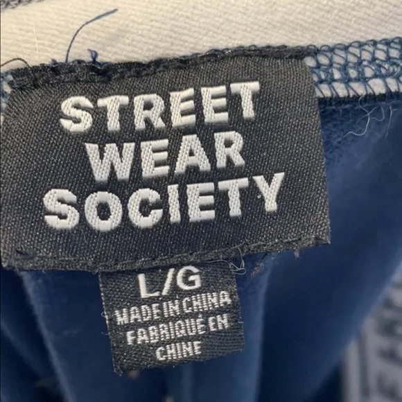 Joggers, brand: street wear society, size: large, dark blue - Picture 5 of 5